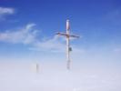Croix dans le blizzard (Col de l'Alpe)
