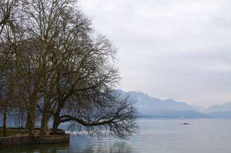 Lac d'Annecy depuis les berges de l'Impérial